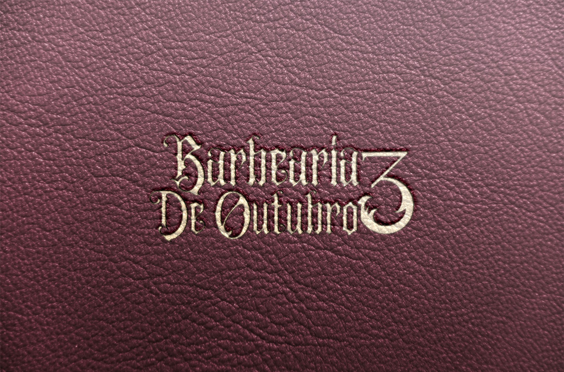 Barberia 3 de Outubro Logo Leather